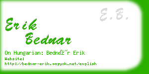 erik bednar business card